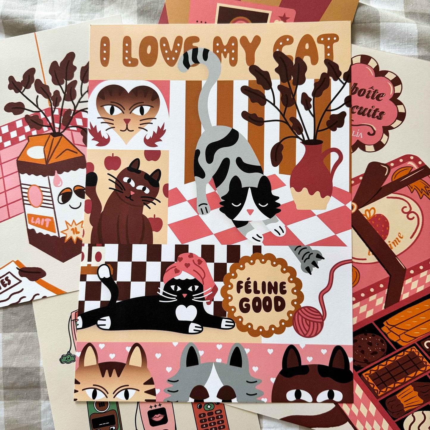 Affiche A4 - I love my cat