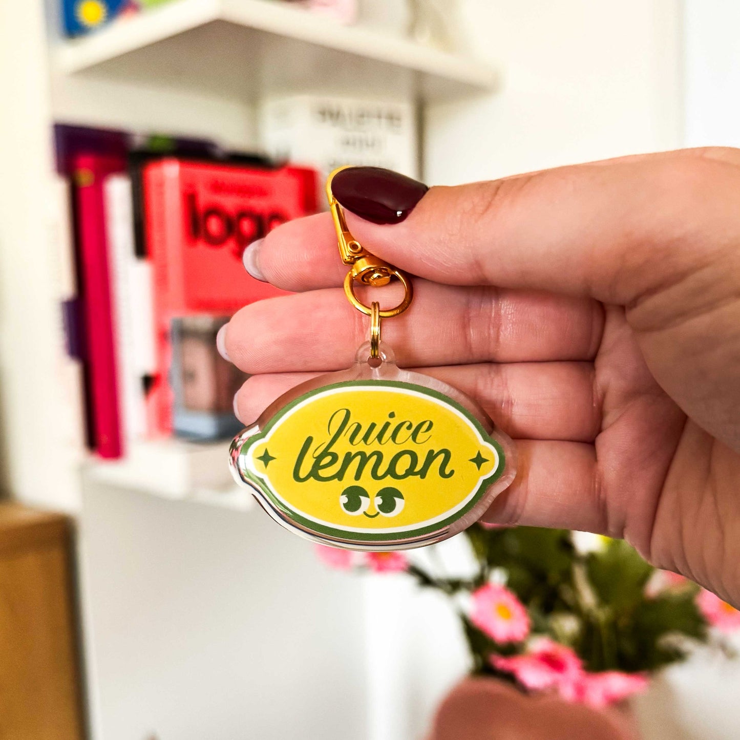 Porte-clé epoxy CITRON