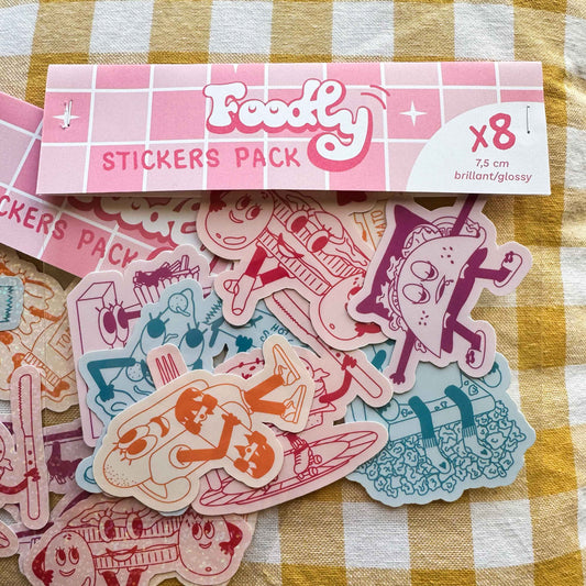 Pack 8 stickers - Foodly