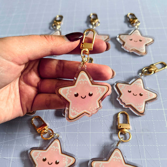 Porte-clé epoxy BISCUIT ÉTOILE